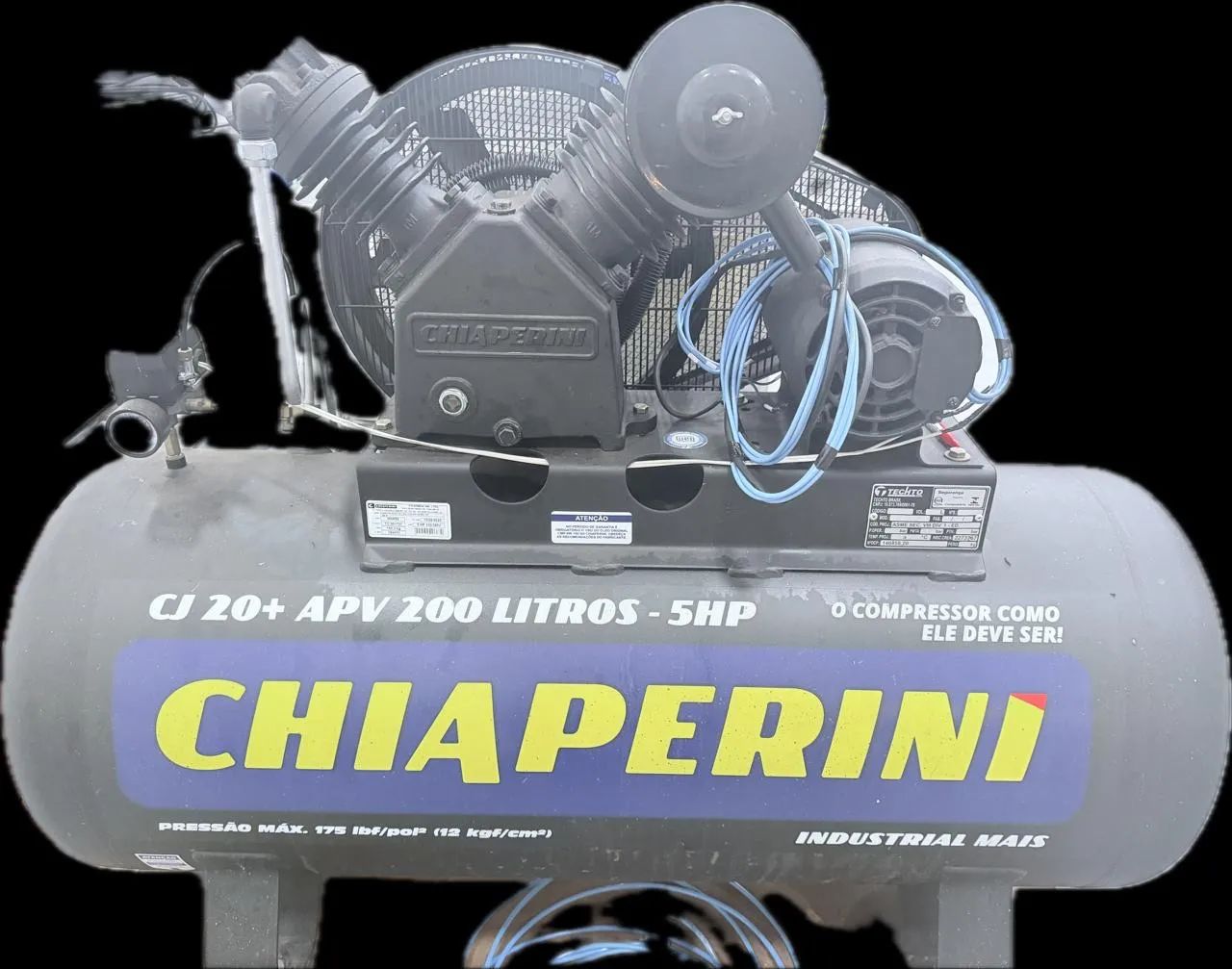Compressor de Ar Chiaperini CJ 20+ APV 200L 20 Pés 200 Litros