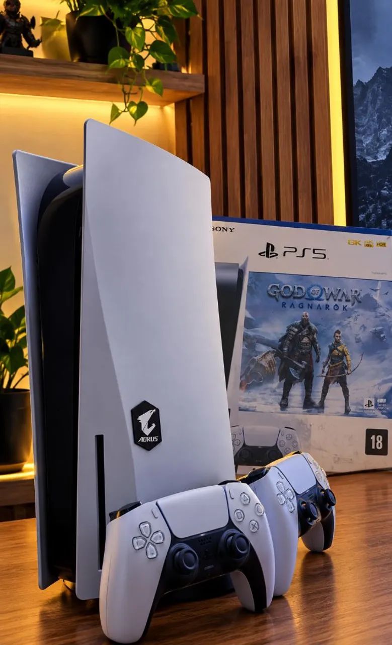 Ps5 com 2 controles e 19 Jogos - Foto 2