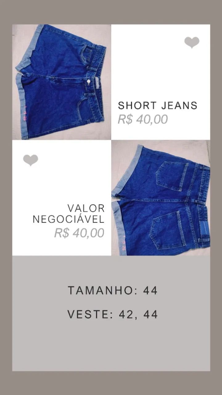 Roupas / Brechó / Blusas / Shorts - Foto 5
