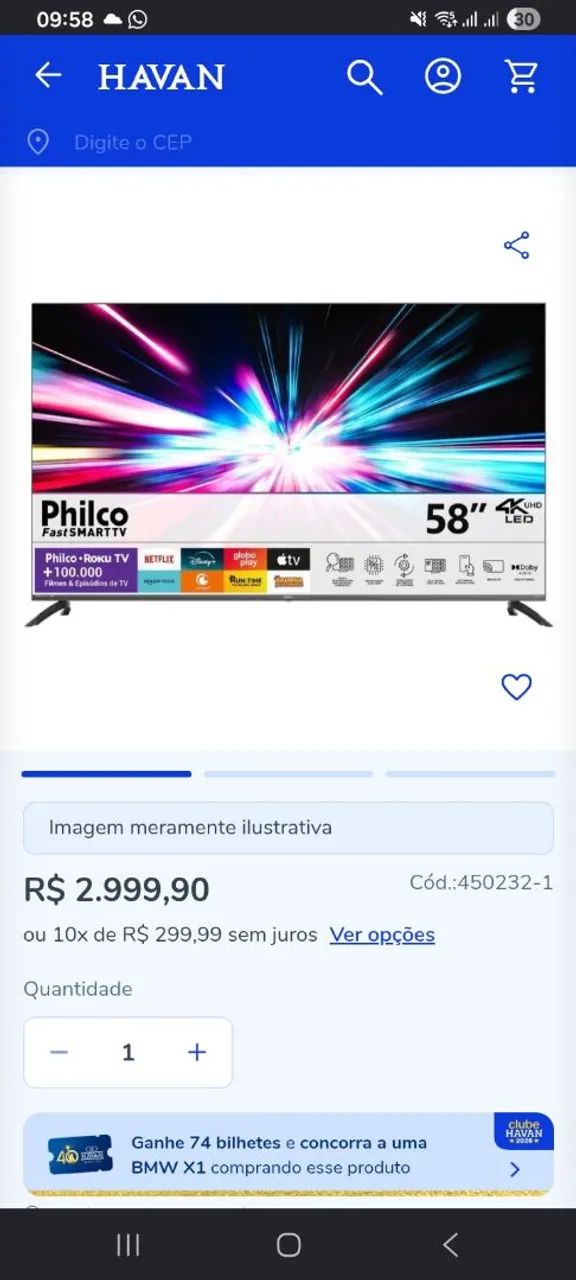 Vendo TV 58