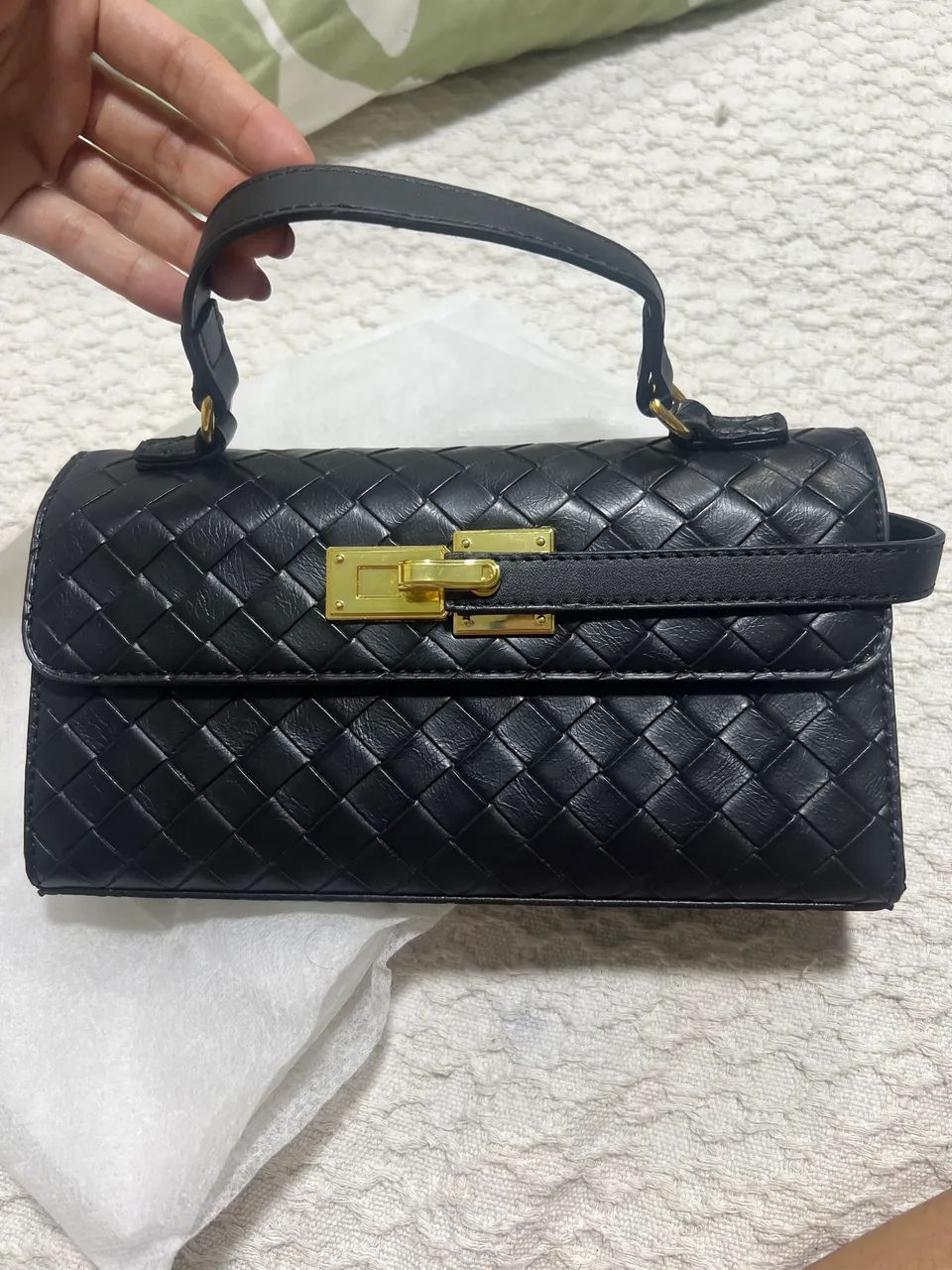Bolsa preta com alça  - Foto 2