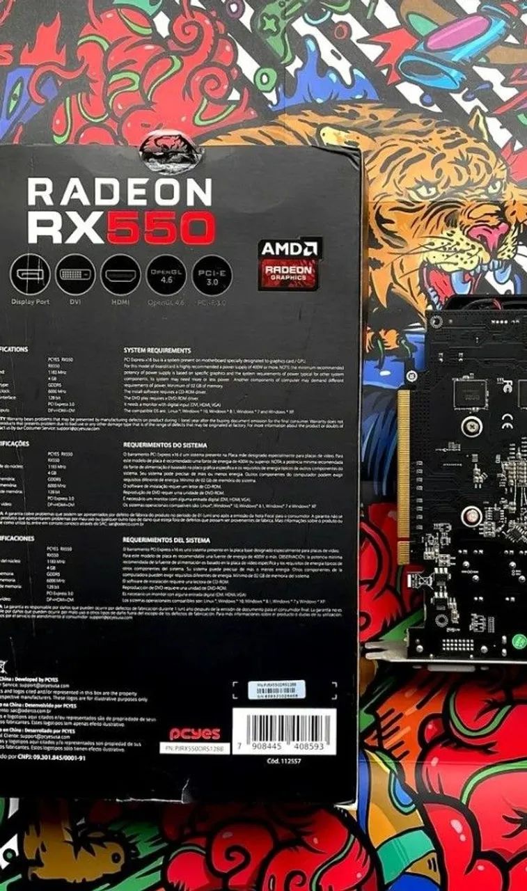 Placa video rx 550 4gb radeon - Foto 3