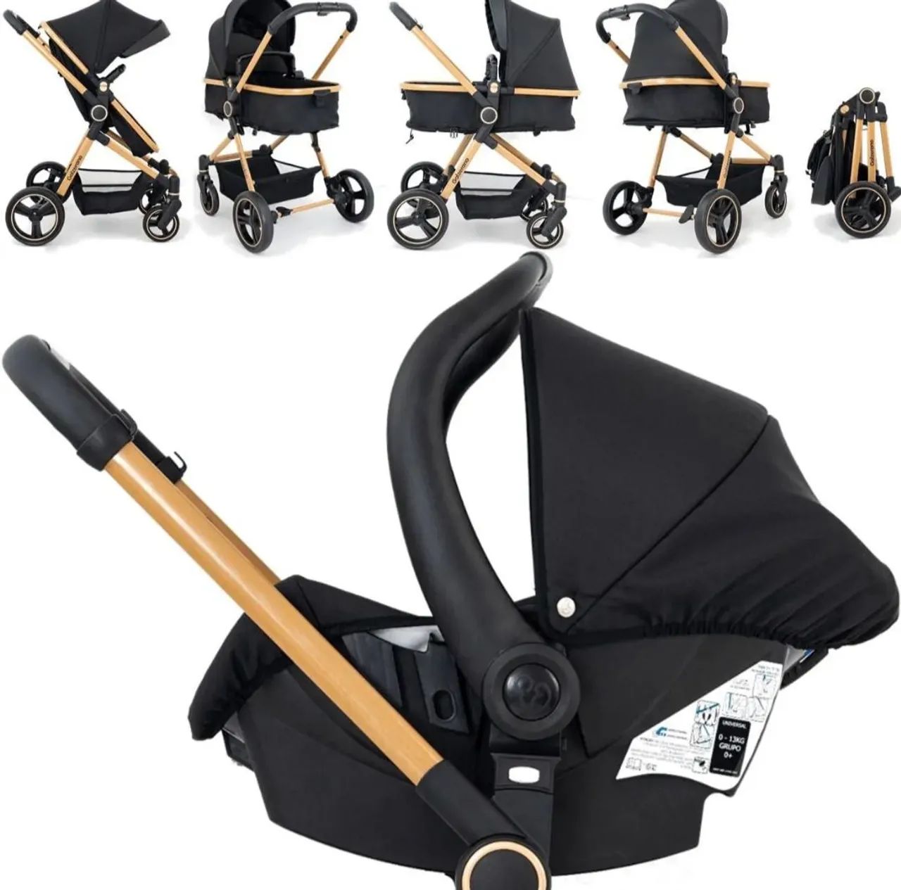  Carrinho de Bebê + Bebê Conforto (Super Conservado!) ? - Foto 3