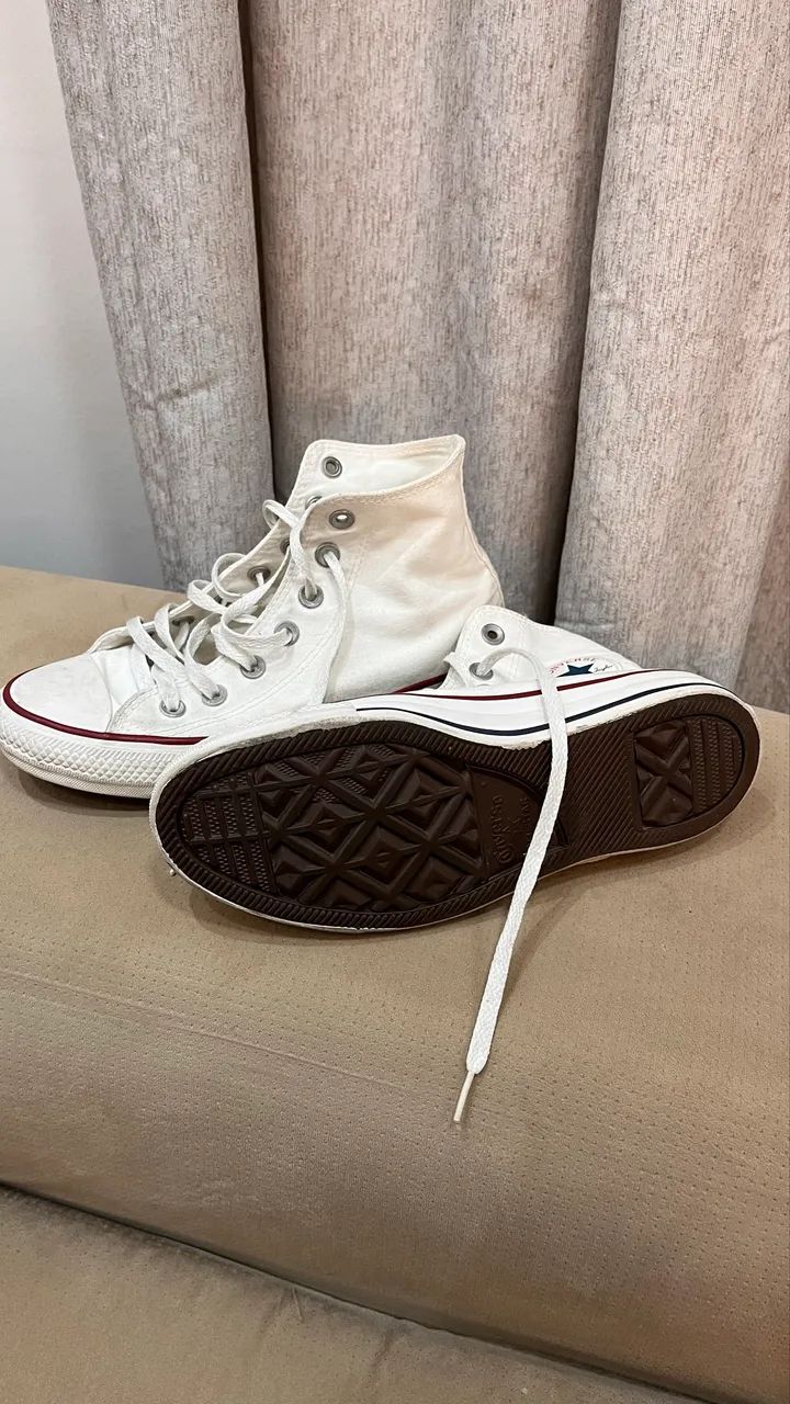 All star cano alto branco - Foto 2