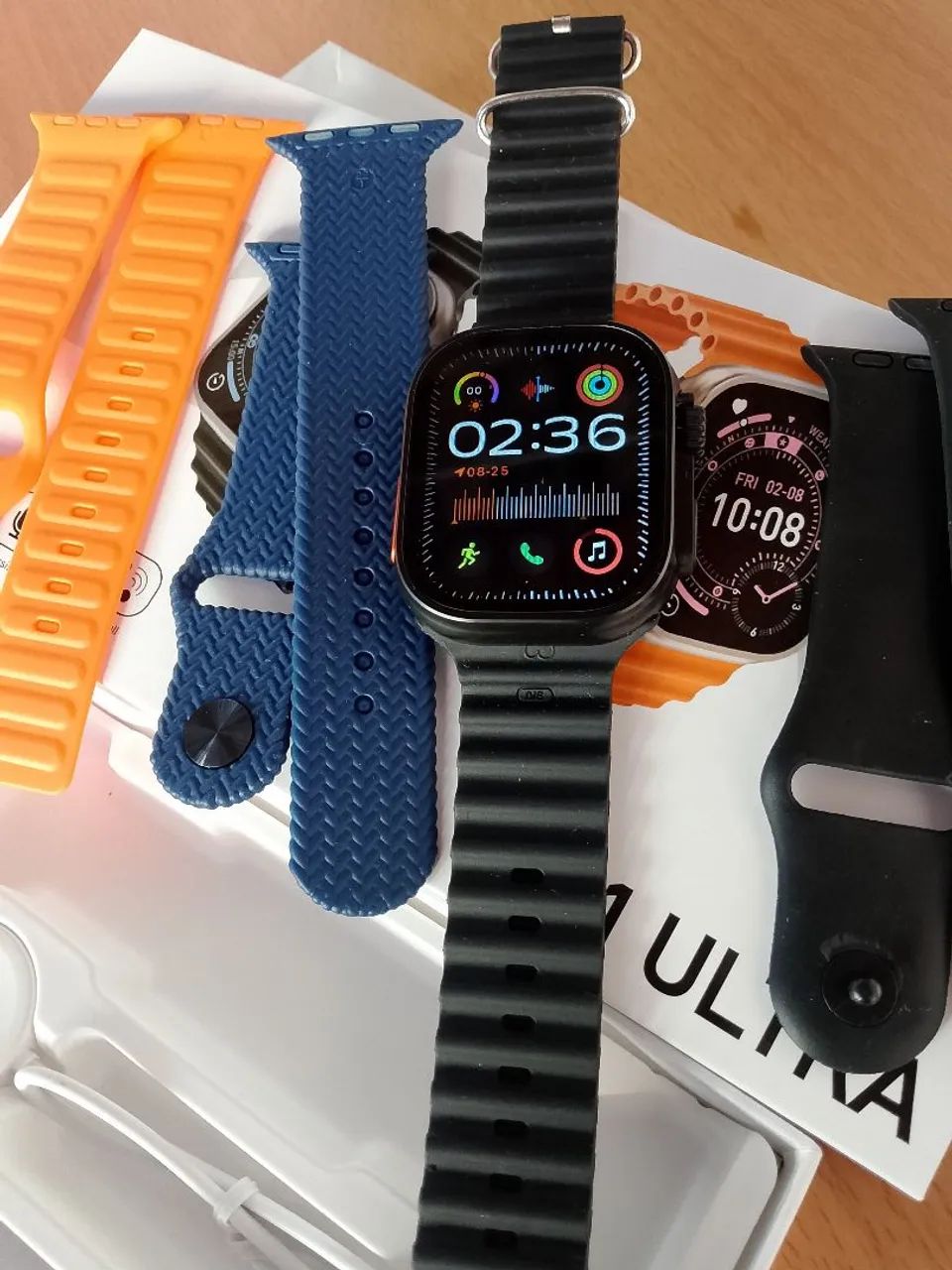 Relógio smartwatch N11 ultra 4 pulseiras  - Foto 4