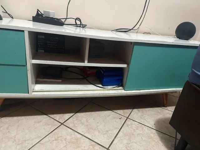 Conjunto Retrô - Rack e Mesas de Cabeceira - Foto 4