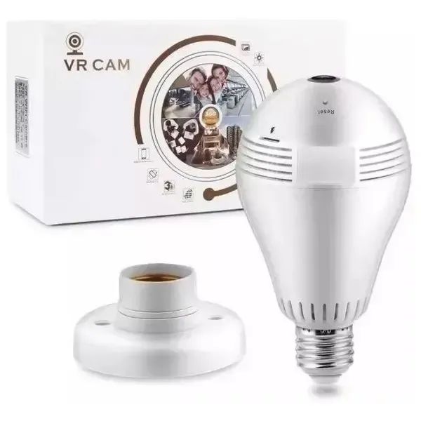 Camera Wifi 360° Lampada app V380PRO *NOVA* - Foto 2