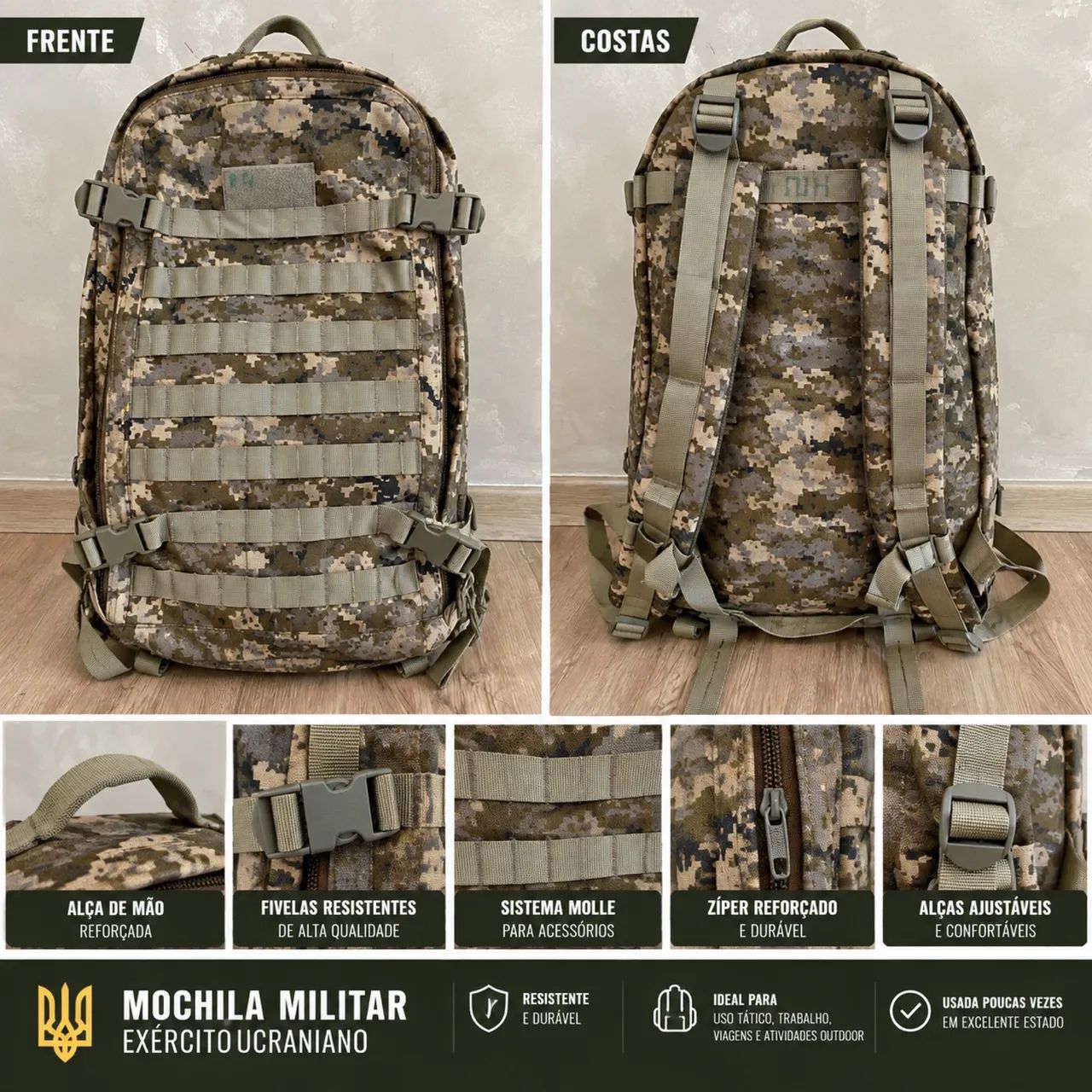 Mochila Exército Ucraniano Oficial 