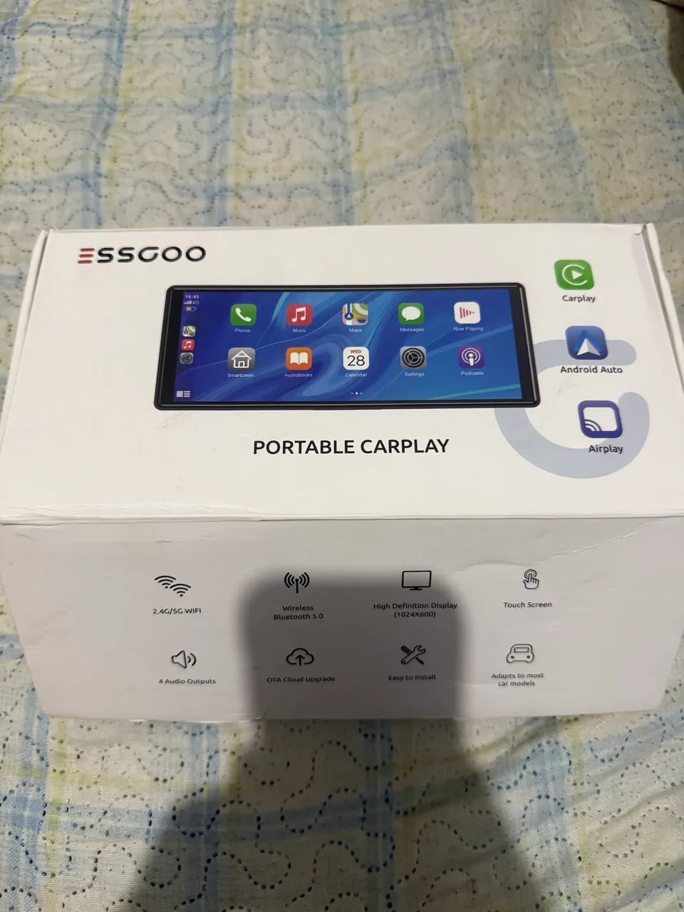 Central Multimídia Universal Wifi Carplay Android Auto 10.26