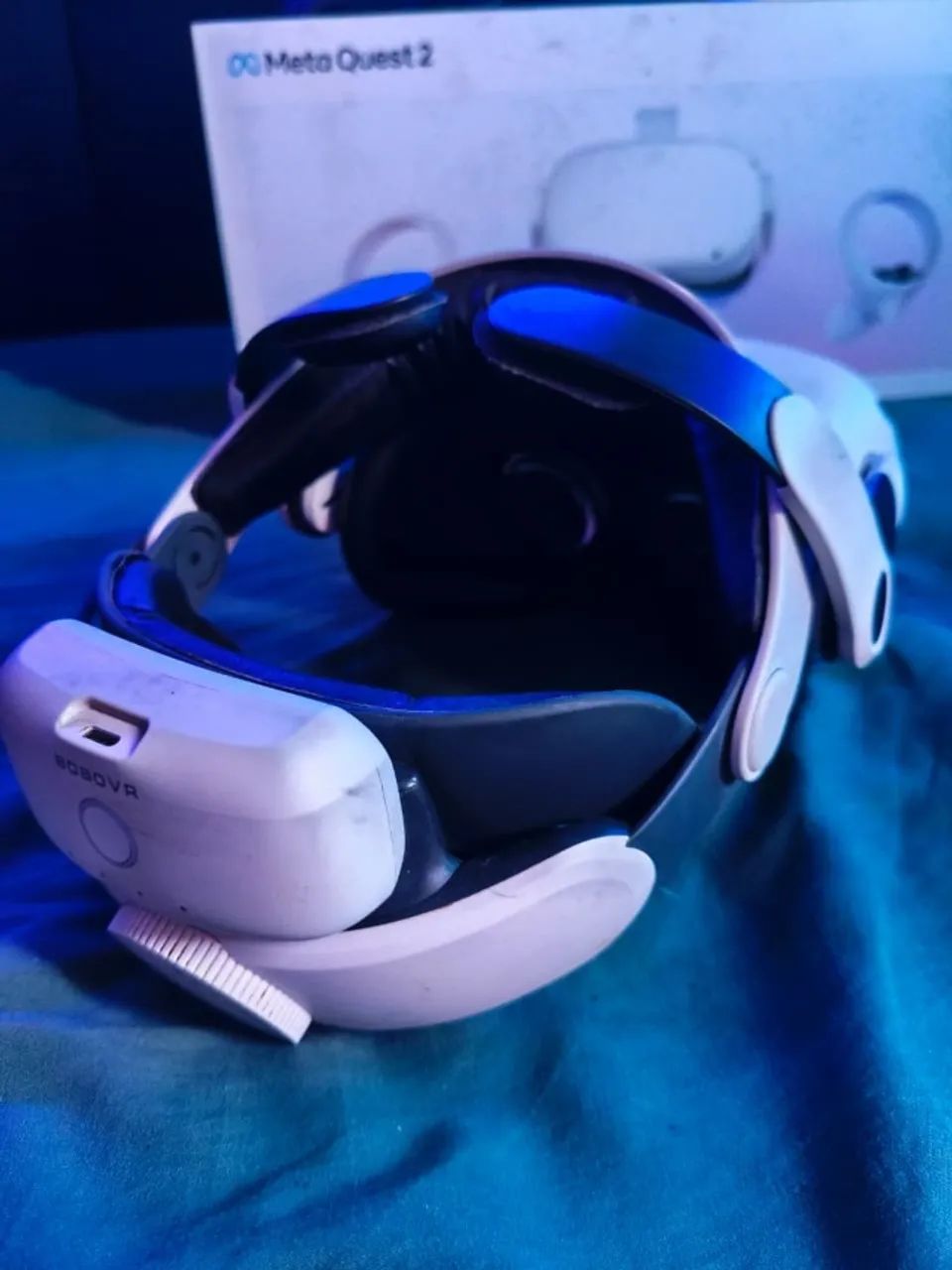 META QUEST 2 128 GB+BOBOVR M2PRO+CABO LINK 5 METROS - Consoles de