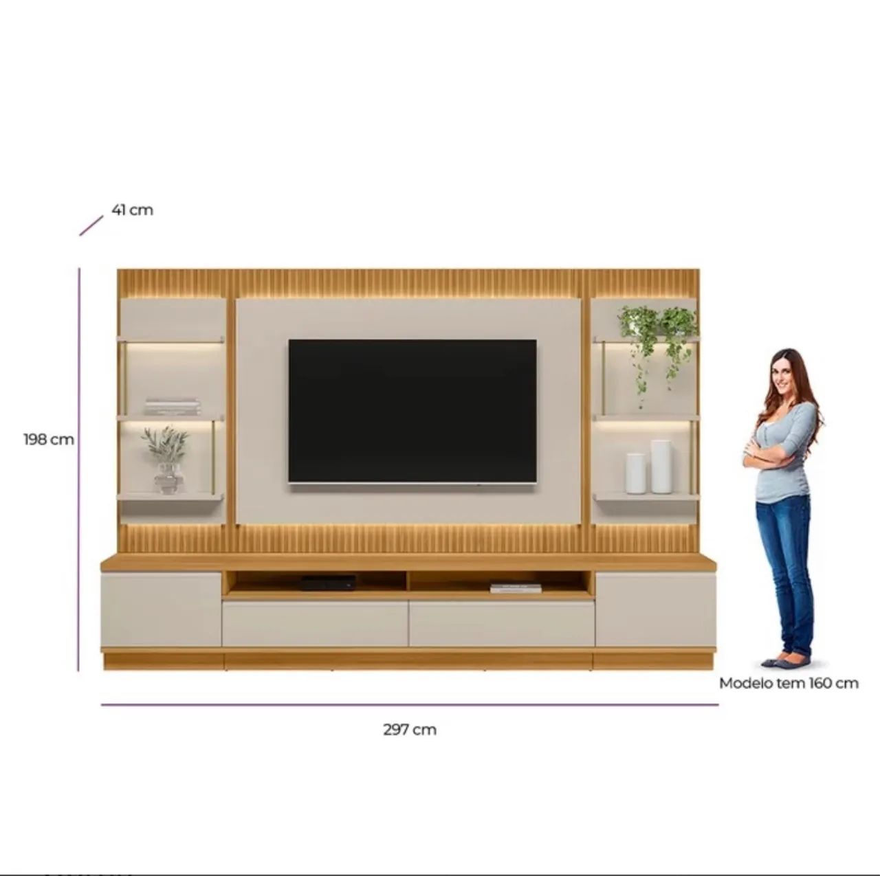 Painel Home Ripado com LED - Foto 5