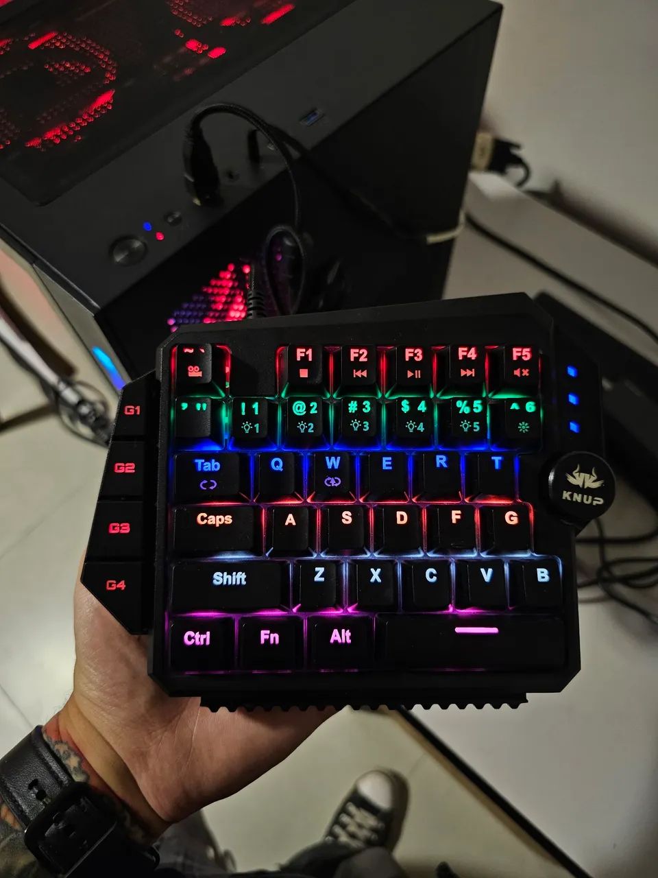 Teclado mecanico 1 mão knup - Foto 2