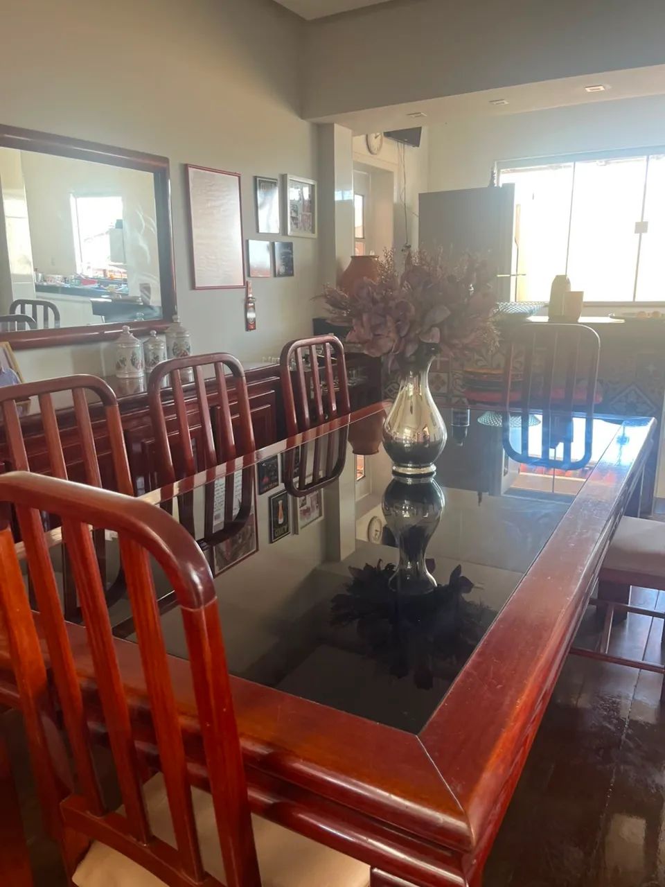 Copa completa em mogno  