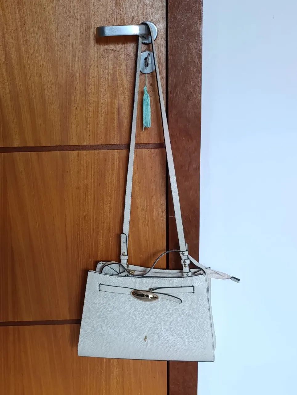 Bolsa Tote Couro Branca Marfim - Foto 3