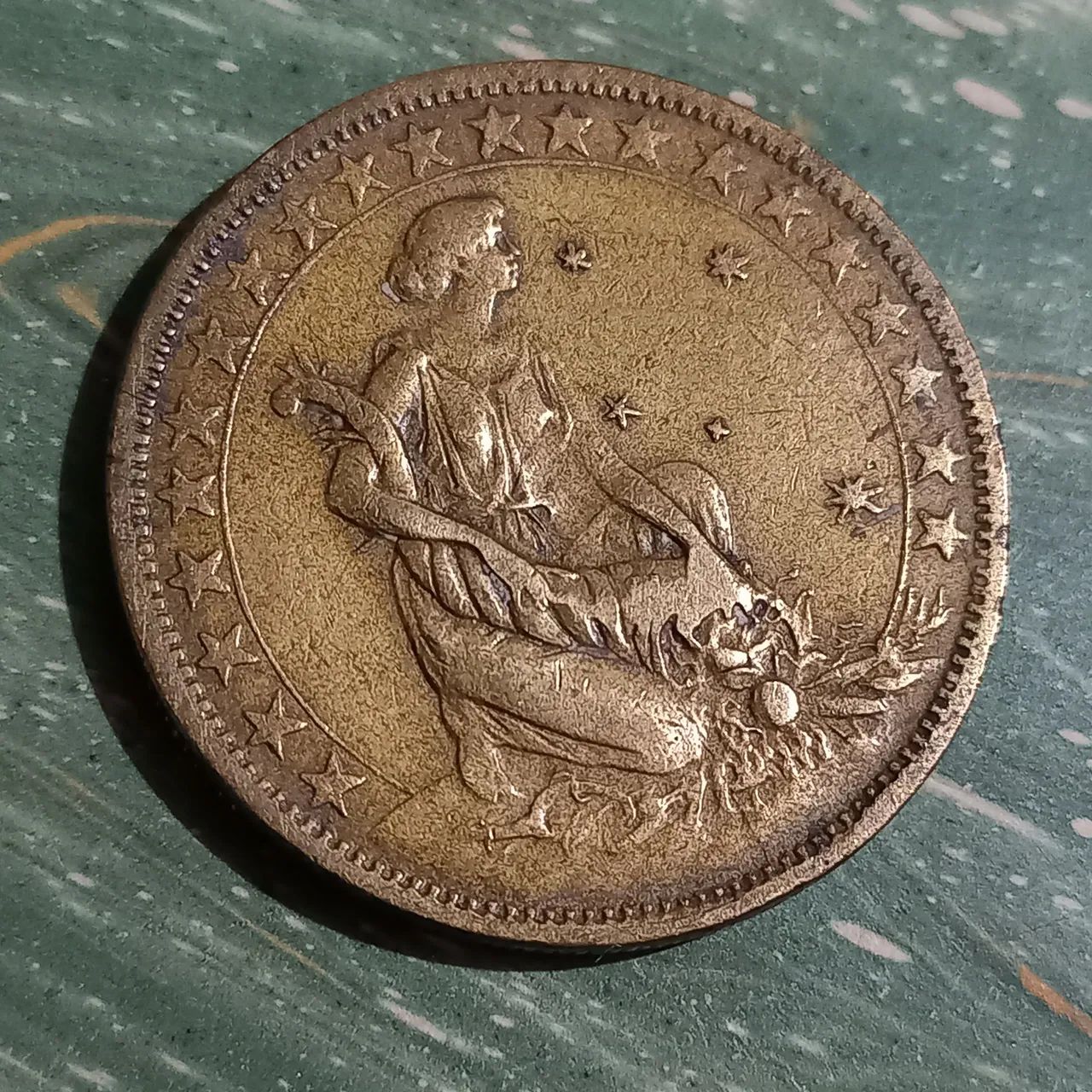 Moéda 1000 Réis 1927 - Foto 2