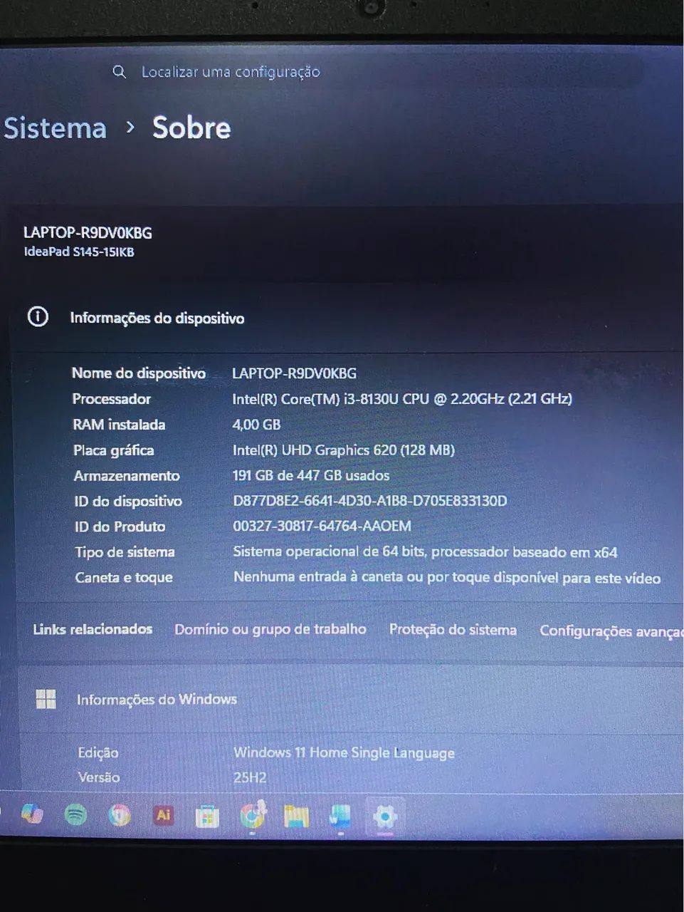 notebook lenovo ideapad s145 i3 4gb - Foto 5