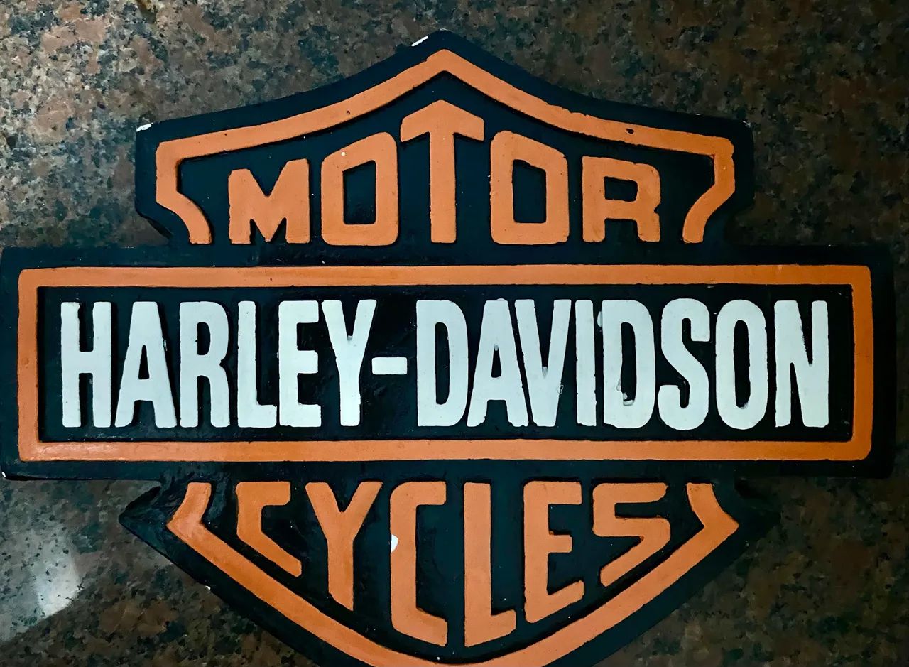 Placa Harley Davidson em gesso - Foto 2