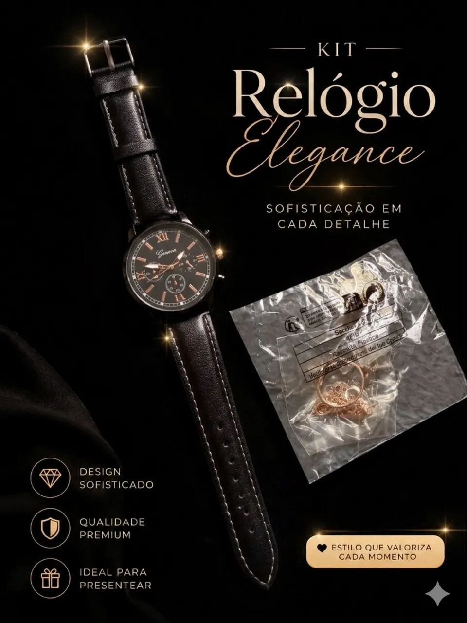Kit relógio e joias - Foto 4