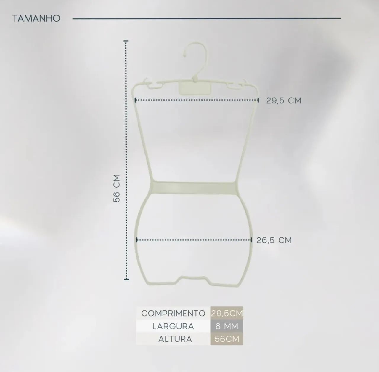 Cabide Silhueta Infantil Branco - Foto 2
