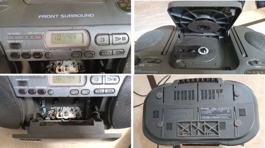 Micro System Aiwa CSD ES60 HR - Antigo Usado FUNCIONANDO mas com defeitos - Foto 3