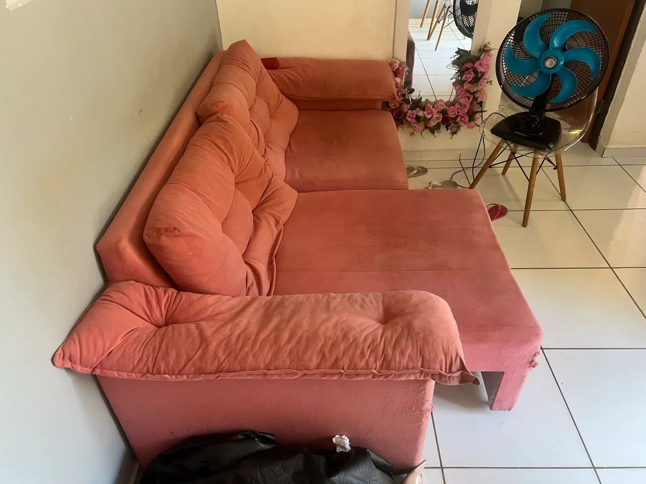 Sofá cama rosa - Foto 2