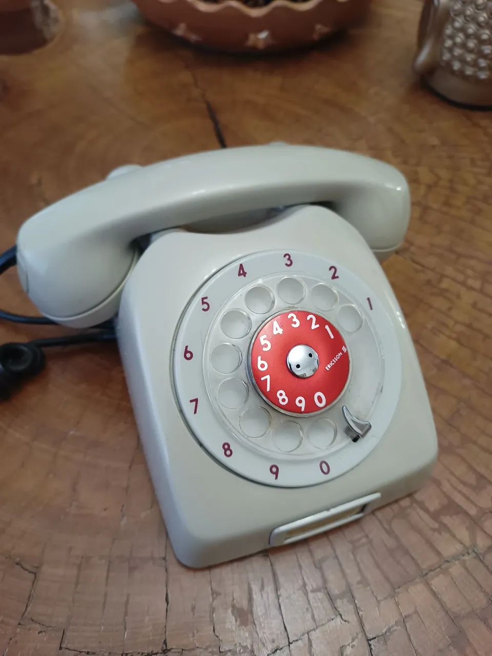 Telefone cinza antigo Antiguidade excelente estado 