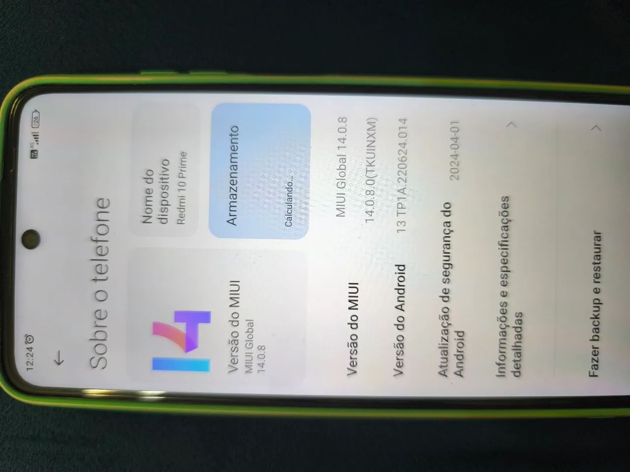 Celular redmi 10 prime 128gb  semi novo  - Foto 3