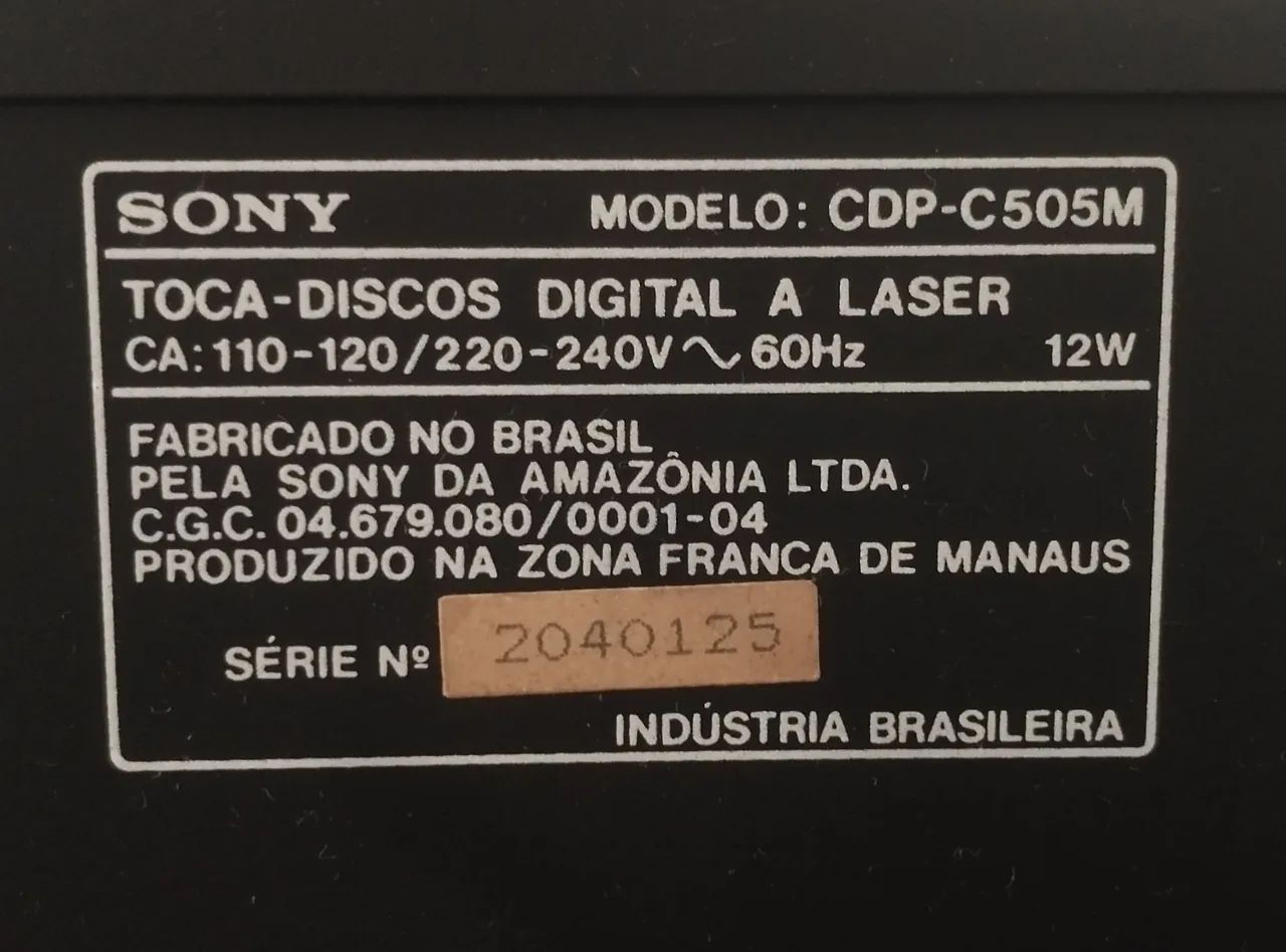 Toca Cds Sony - Modelo CDP-C505M - Foto 2