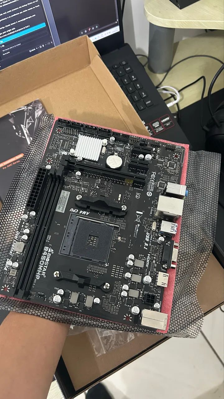 Placa Mãe Biostar B450MH AM4 Ryzen DDR4 Nova na Caixa - Foto 2
