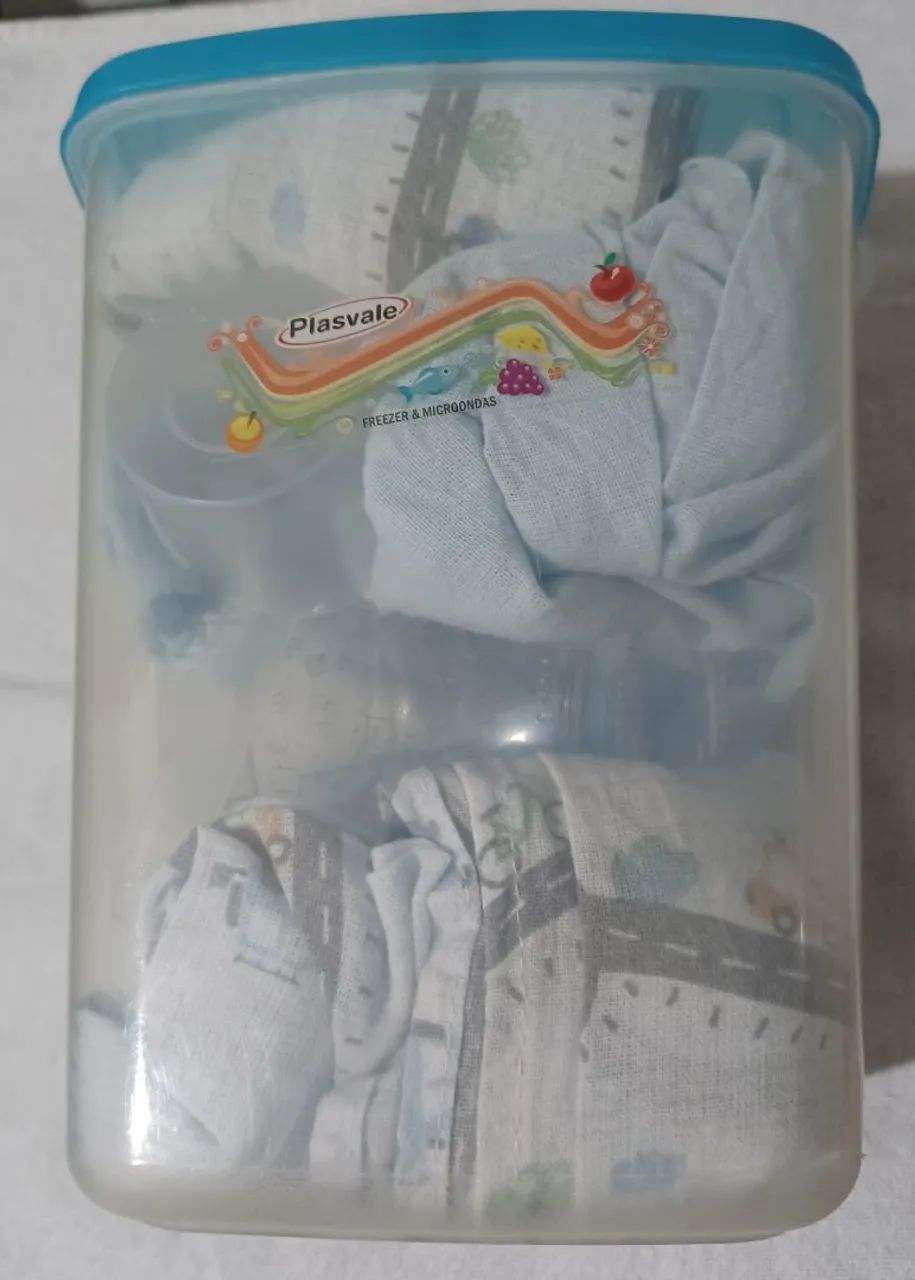 Kit LENÇOL BERÇO COM ELÁSTICO E POTE VIDRO COLETA LEITE - Foto 3