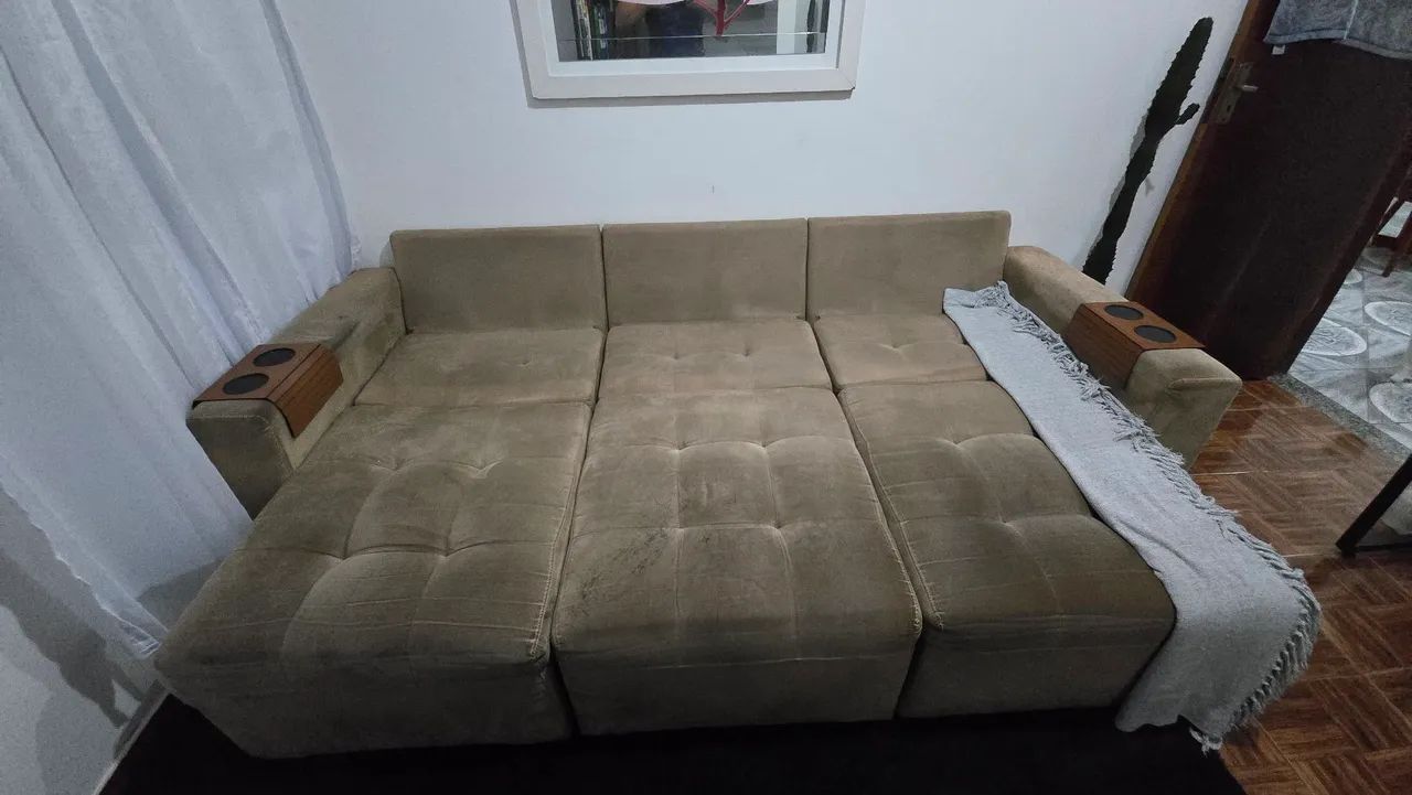 VENDO SOFÁ RETRÁTIL USADO - VIRA CAMA - Foto 3