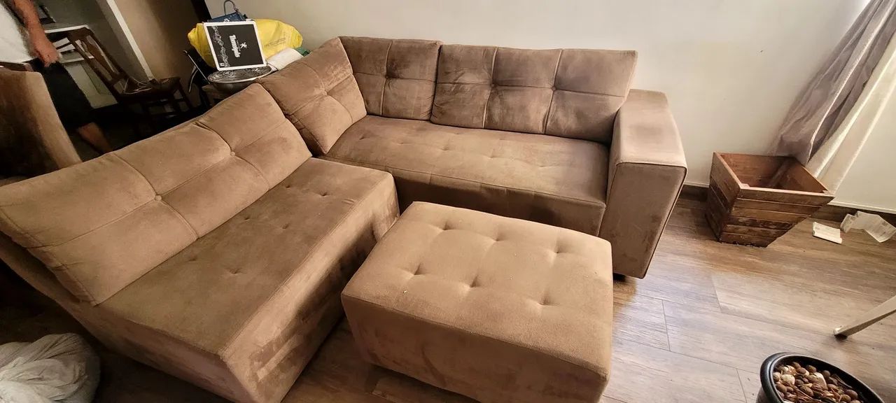 Sofá modular com três peças 
