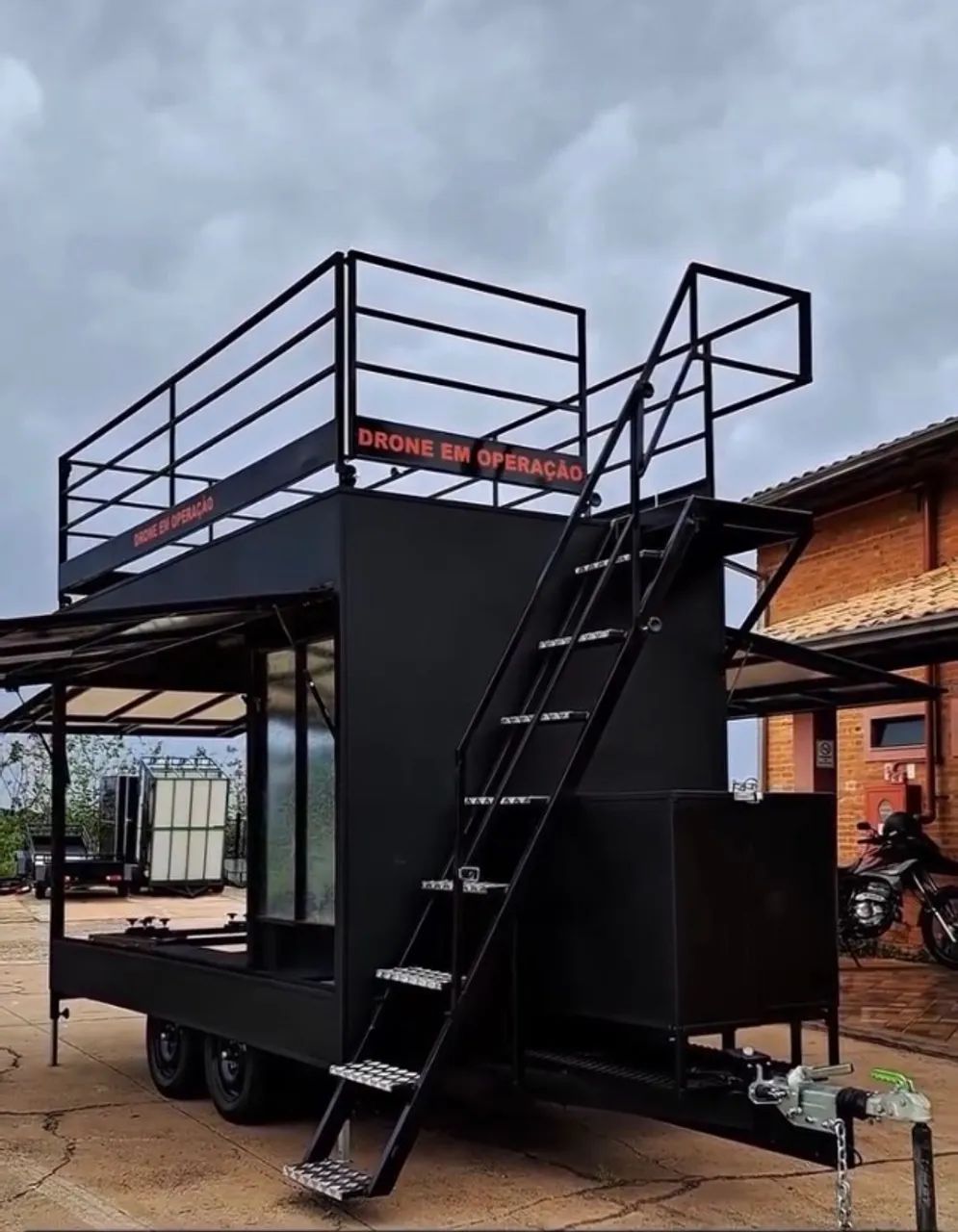 Reboque baú trailer para Drone agrícola 