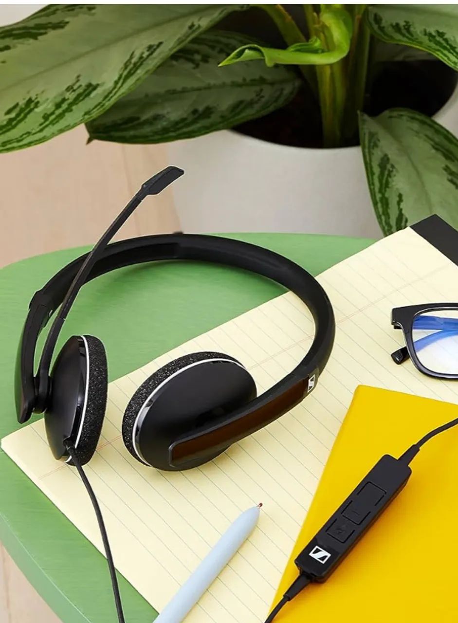 headset com microfone integrado sennheiser usb voip stereo, importado uk, na caixa. - Foto 3