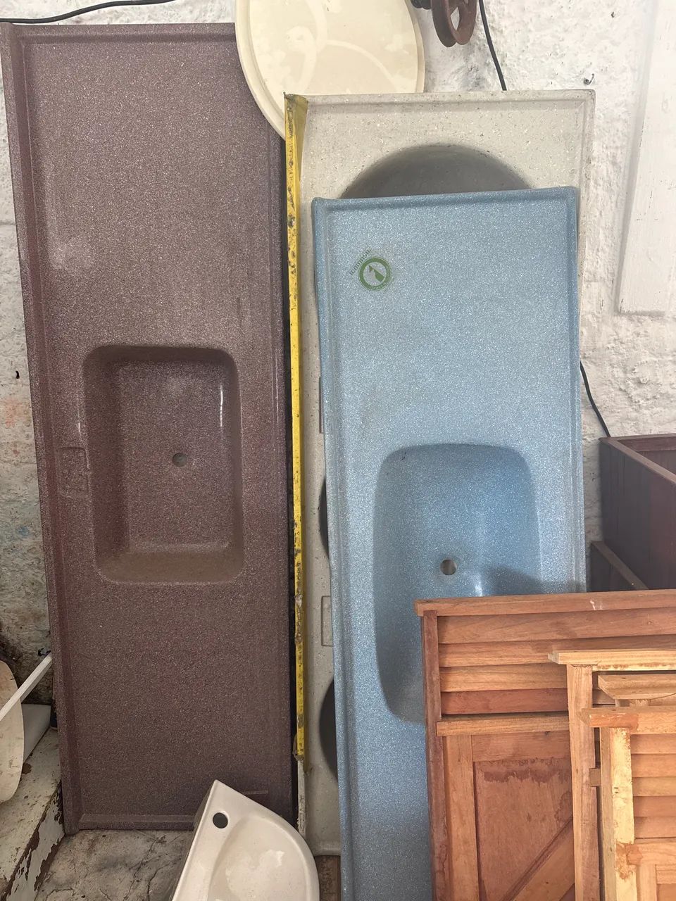 Pias de fibra para cozinha