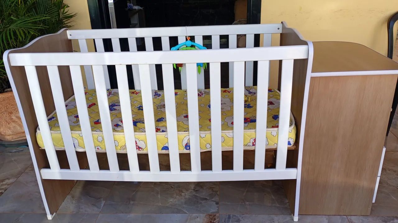 Berço com cômoda acoplada  - Foto 3