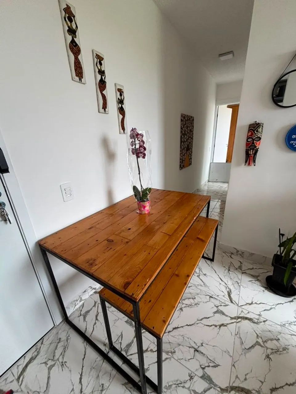 Mesa e banco de Madeira  - Foto 2