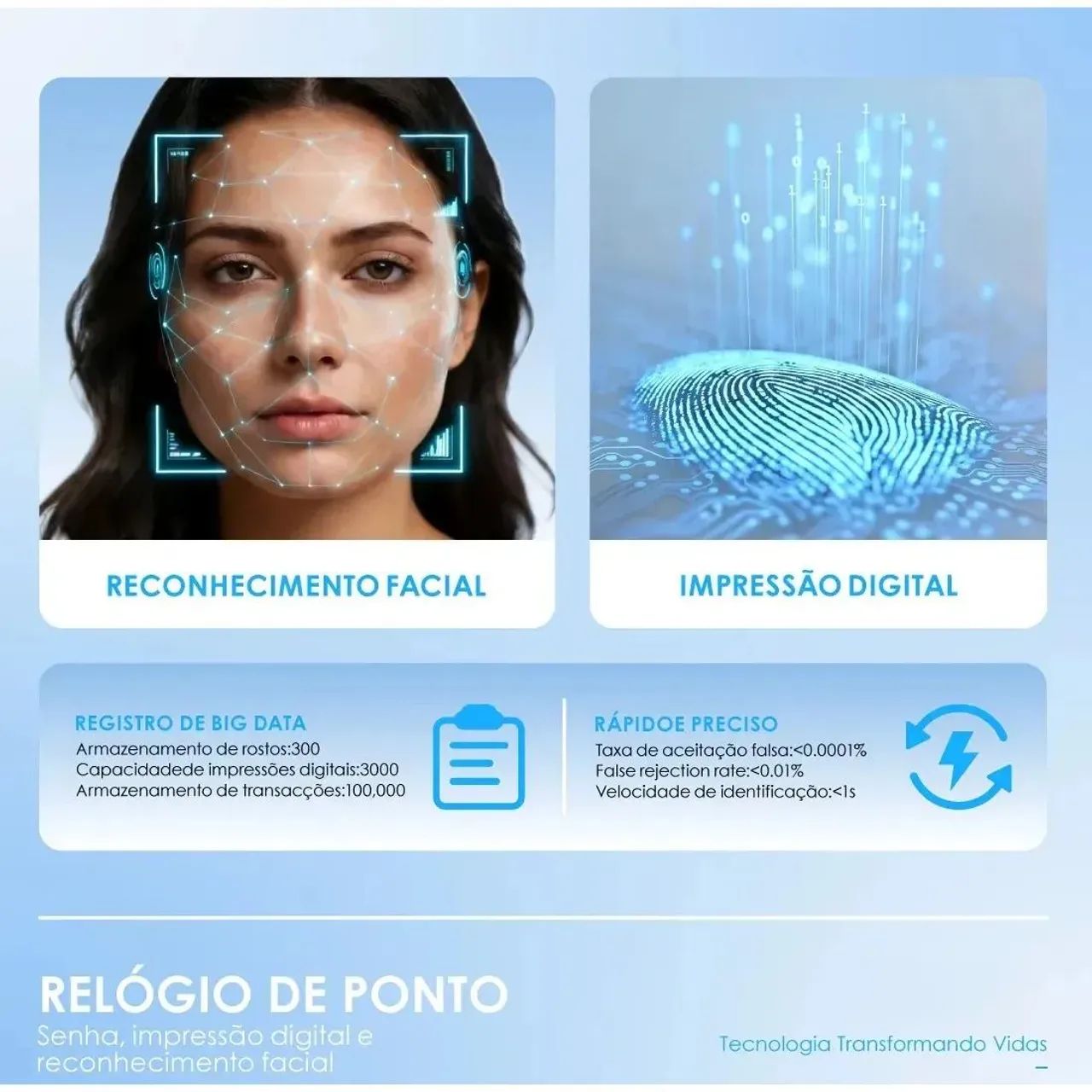 Relógio de ponto eletrônico e facial  - Foto 5