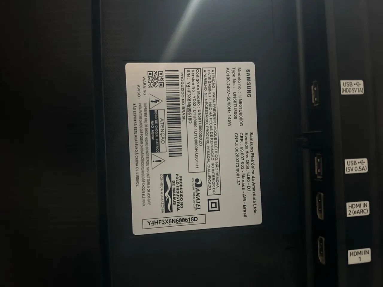 Tv Samsung 50 polegadas ( Com Defeito)