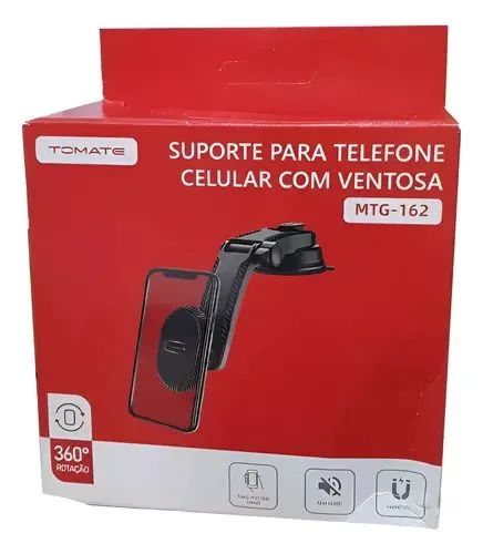 Suporte Celular Magnético Tomate uso veicular  cor preta