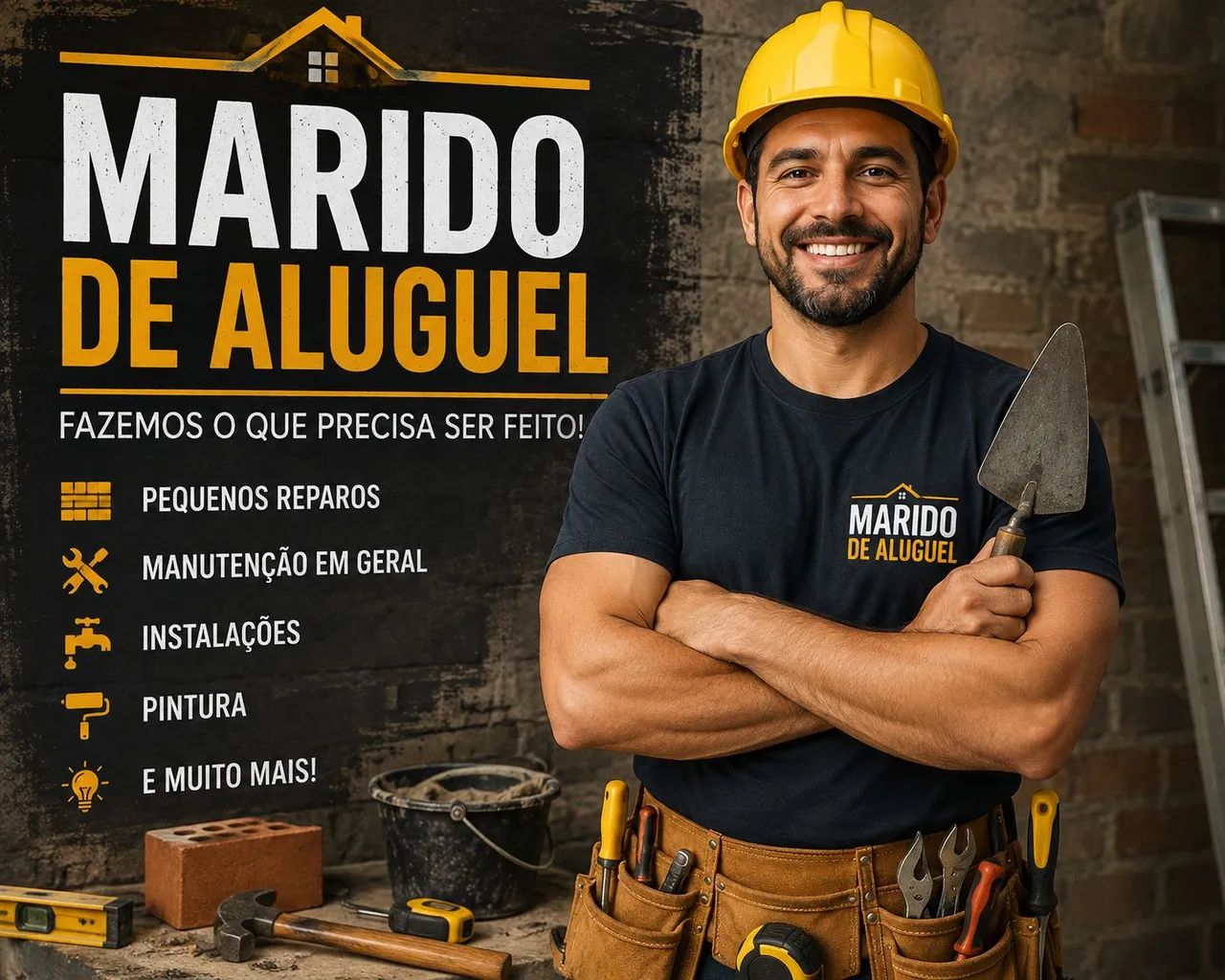  Serviços de pedreiro, encanador e pintor.