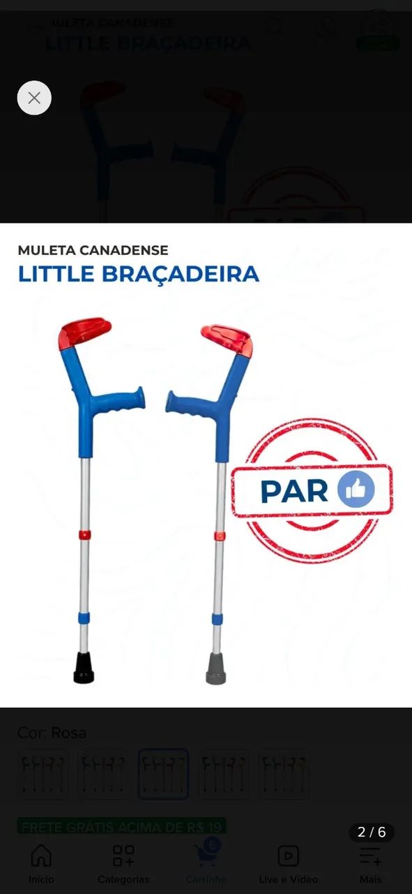 Muleta  cadente nova usada 3 vezes a