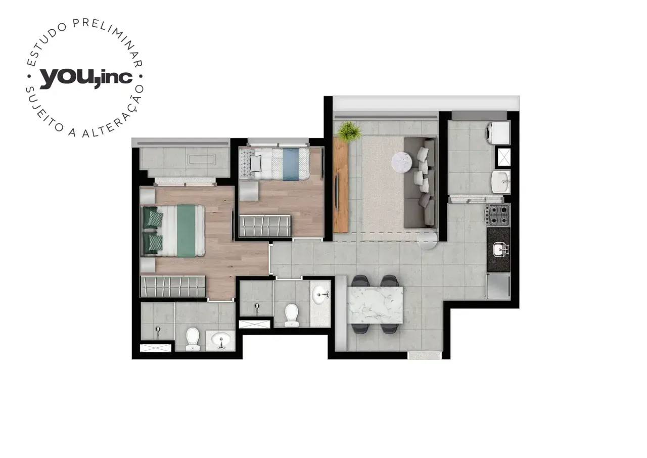 PLANTA 60m²