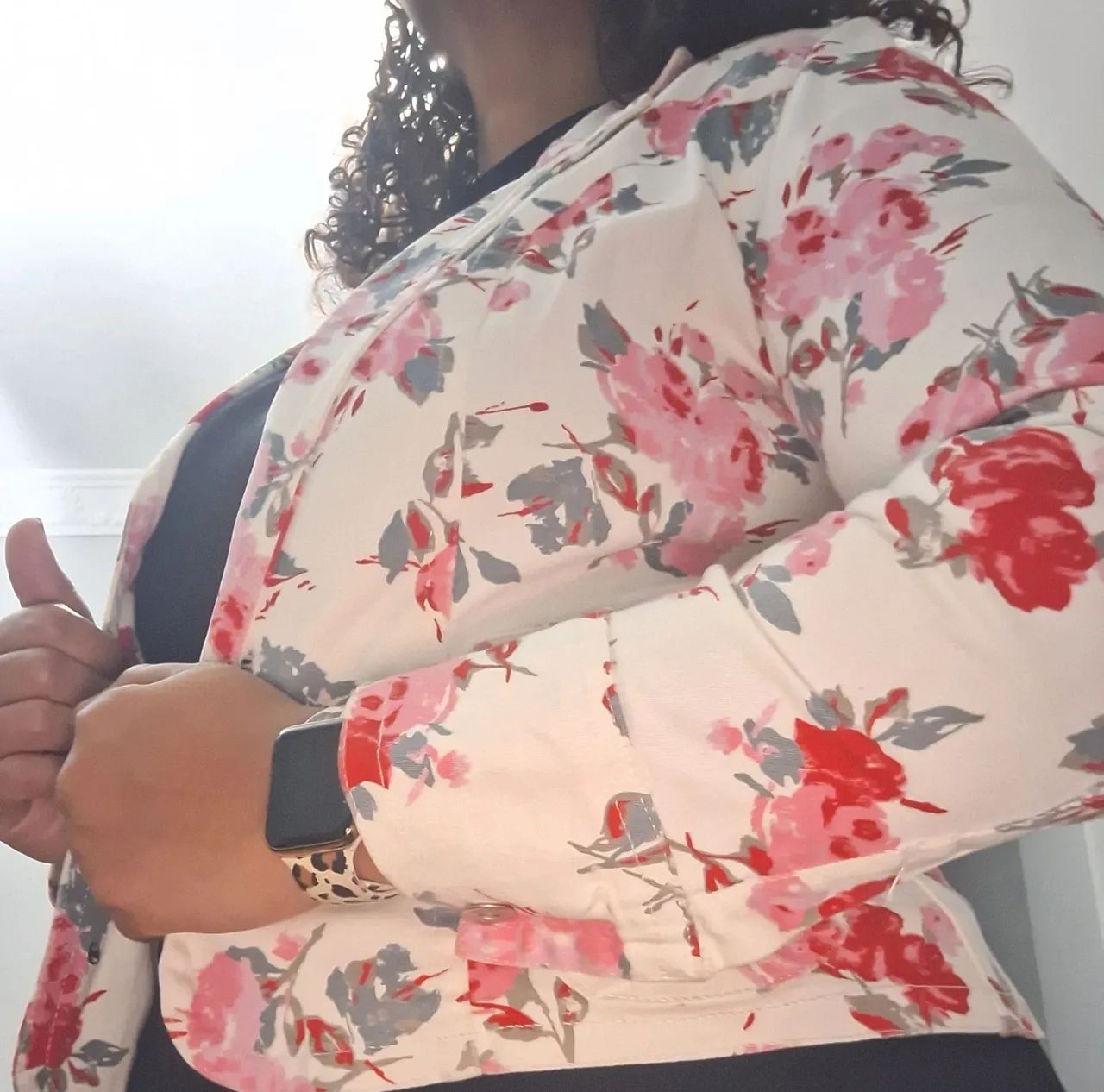 Jaqueta Sarja Estampada - Desapego - Foto 2