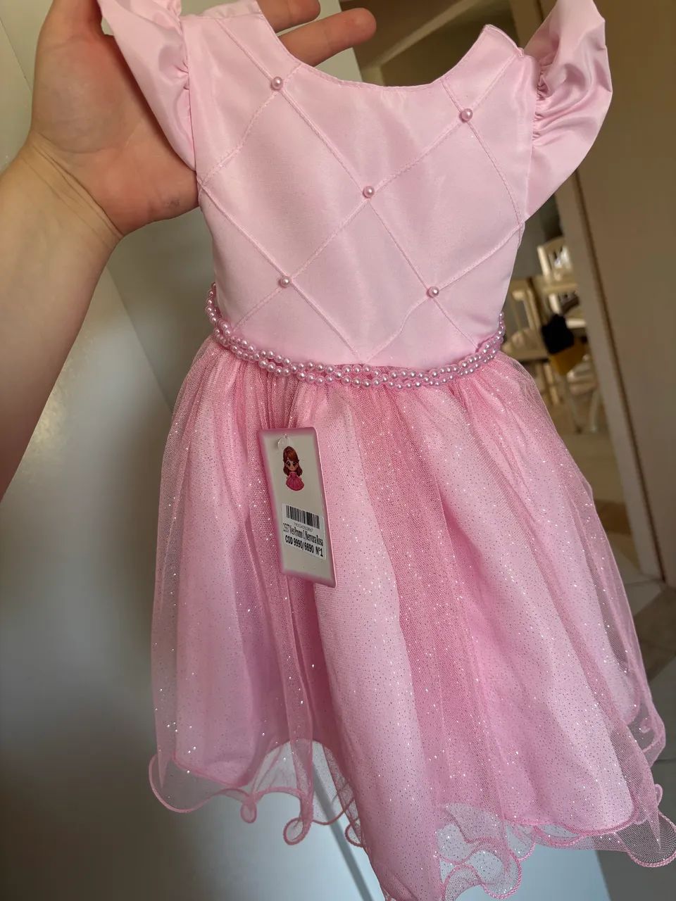 Vestido rosa com glitler  - Foto 4
