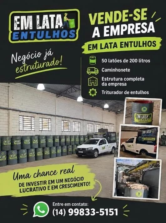 Em lata entulhos 