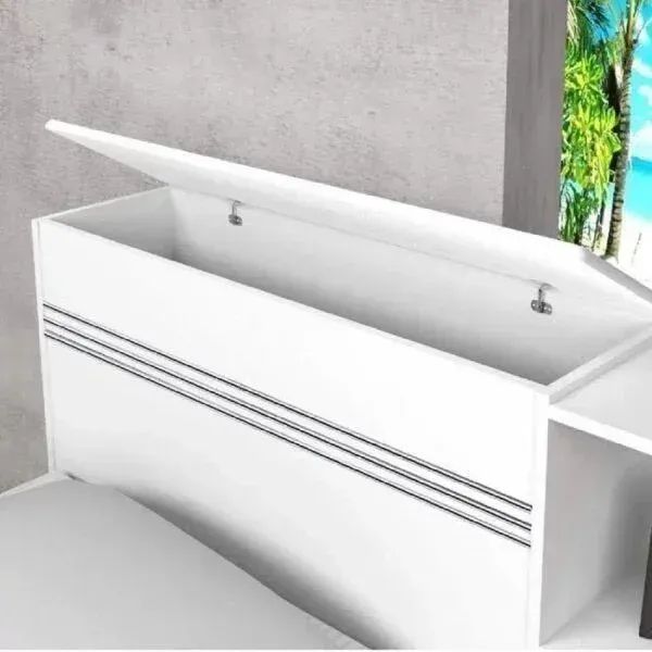 Cama com cama auxíliar - Bicama com baú e duas cavetas + 1 colchão - Foto 4