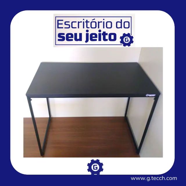 Escrivaninha NOVA Mesa Multiuso Estilo Industrial para Notebook Computador Estudo Office - Foto 3
