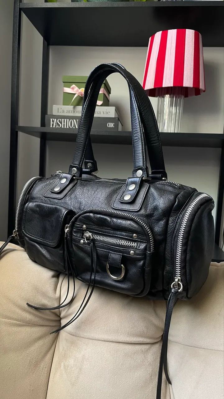 Bolsa em couro Arezzo vintage 