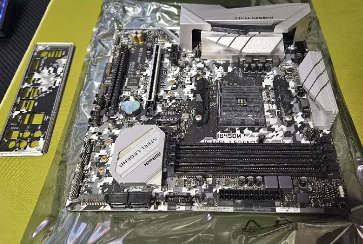 Placa-Mãe ASRock B450M Steel Legend AM4 - Funcionando Perfeitamente - Foto 2
